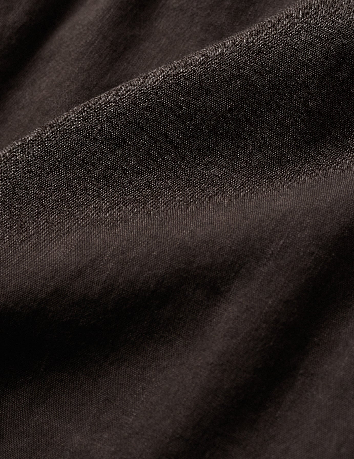 Linen Set Espresso Long Sleeved Shirt & Relaxed Shorts